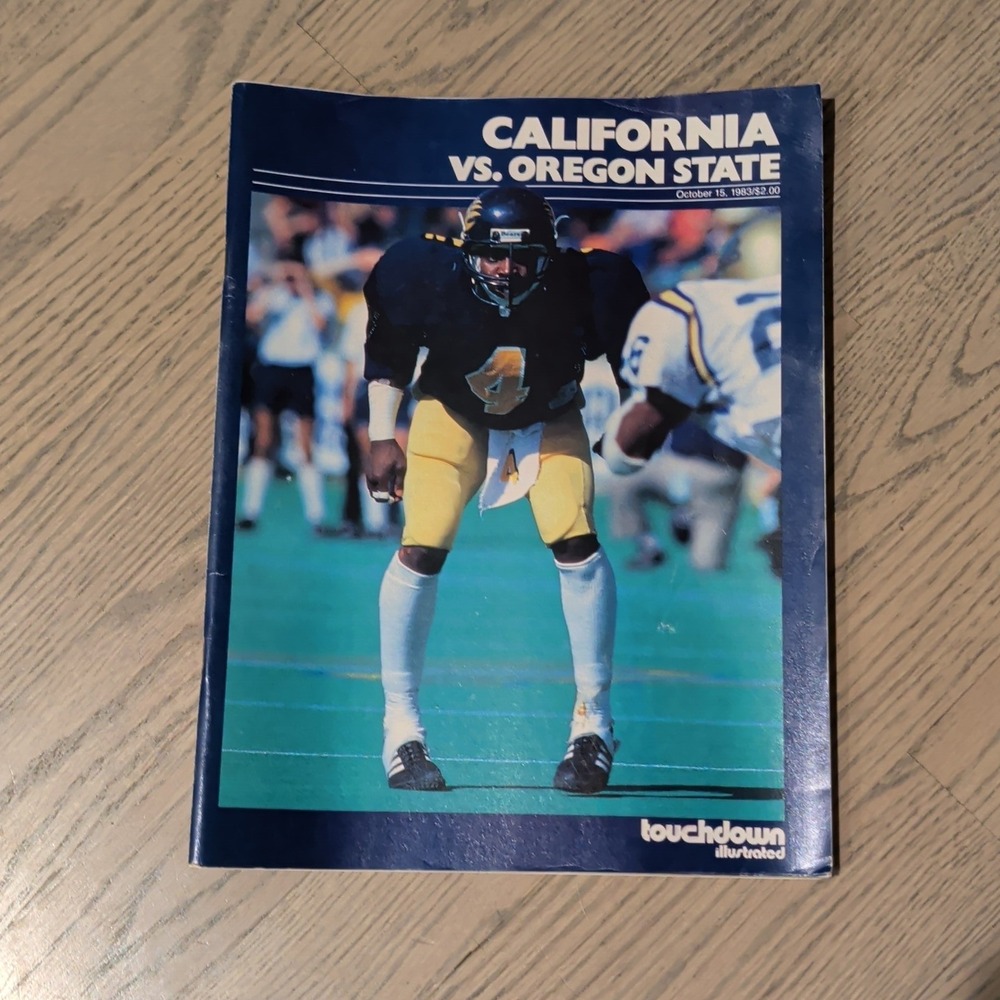 1983 California vs Oregon State Football Program Touchdown Illustrated Cal OSU